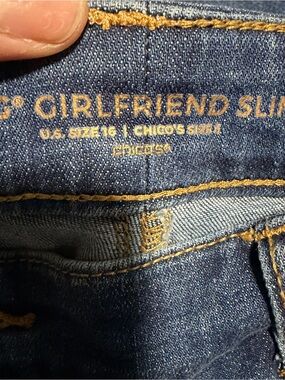 Chico's Dark Blue Denim Boyfriend Jeans